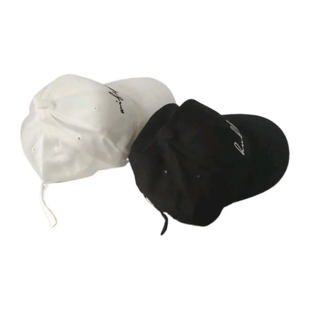 Hubby and Wifey Caps One Size Black & White Embroidered Bridal Wedding Set Hats